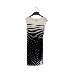 Loft Striped Dress Black & White Size M
